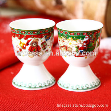 Santa Claus New Bone China Christmas Egg Holder